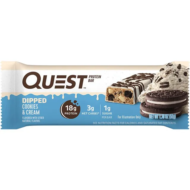 Quest Dipped Cookies & Cream Protein Bar 50g