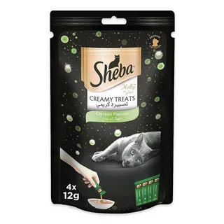 Sheba Melty Chicken Flavor Creamy Treats Wet Cat Food, 4x12g