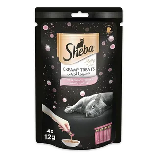 Sheba Melty Creamy Treats Tuna & Salmon Flavor Cat Food, 4x12g