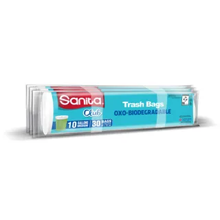Sanita Club Biodegradable Trash Bags 10 Gallons 90 Bags