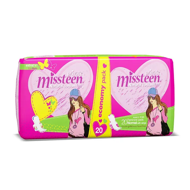 Private Missteen Extra Thin Normal Pads with Wings