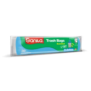 Sanita Biodegradable Trash Bags, 10 Gallons, 30 Bags