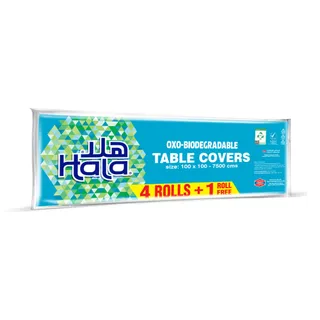Hala Table Cover Travel Pack, 75 Sheets, 5 Rolls