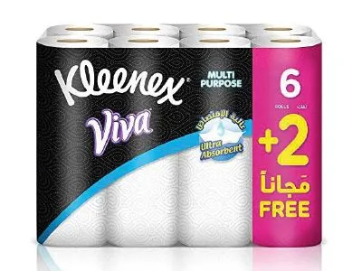 Kleenex Viva Kitchen Towel Multi Pack 40 Sheets 6 + 2 Free