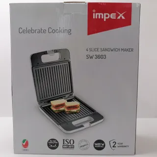 Impex Sandwich Maker, 4 Slice Sw 3603