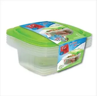 Fun Multipurpose Clear Containers, 32oz, 4 Pieces