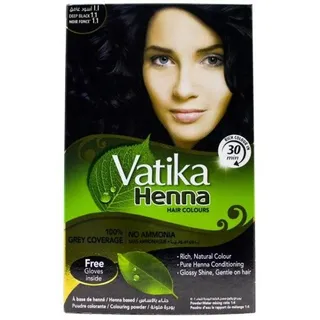 Dabur Vatika Henna Hair Color - 1.1 Blue Black,  6x10g