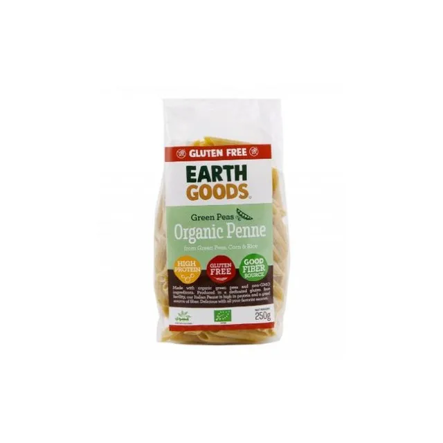 Earth Goods Organic Green Peas Penne, 250g