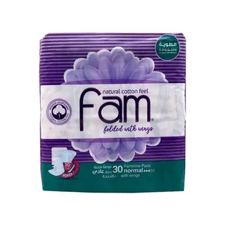 Fam Feminine Pads Wing Mx Fold Normal 30 Pads
