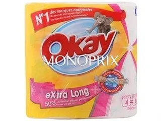 Okay Biodegradable Paper Towels Extra Long 4 Rolls