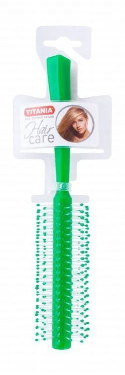 Titania Green Round Hair Brush, 1 Piece