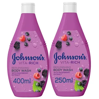 جونسونز غسول جسم مرطب بخلاصة التوت، 650ml