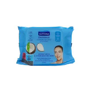 Septona Coconut Water & Oxygen Boosting Agent Wipes, 20 Pieces
