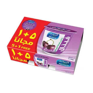 المراعي فيتال يوغورت فاكهة طبقات كرز أسود، 6x140جم