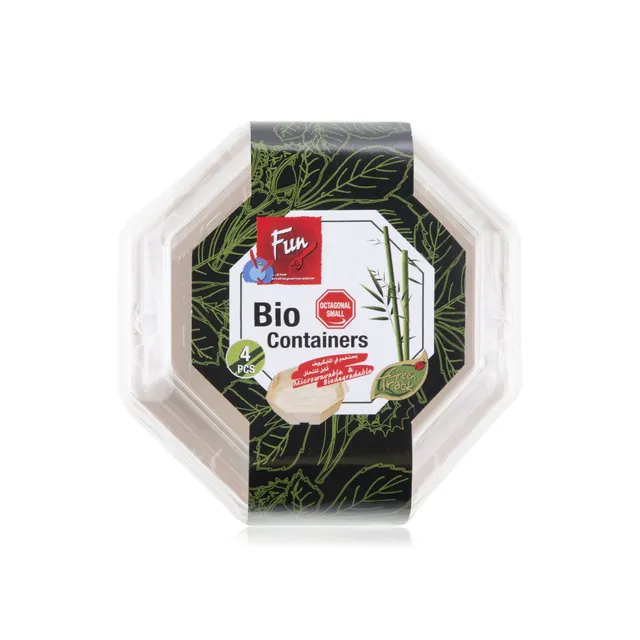 Fun Organic Octagonal Wooden Container With Lid 13X4Cm 4S