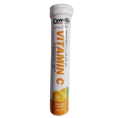 Cawells Vitamin-C Orange Flavor Tablets, 20 Tablets