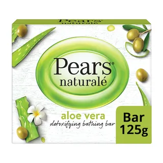 Pears Naturale Detoxifying Soap Bars with Aloe Vera Extract, 4x125g