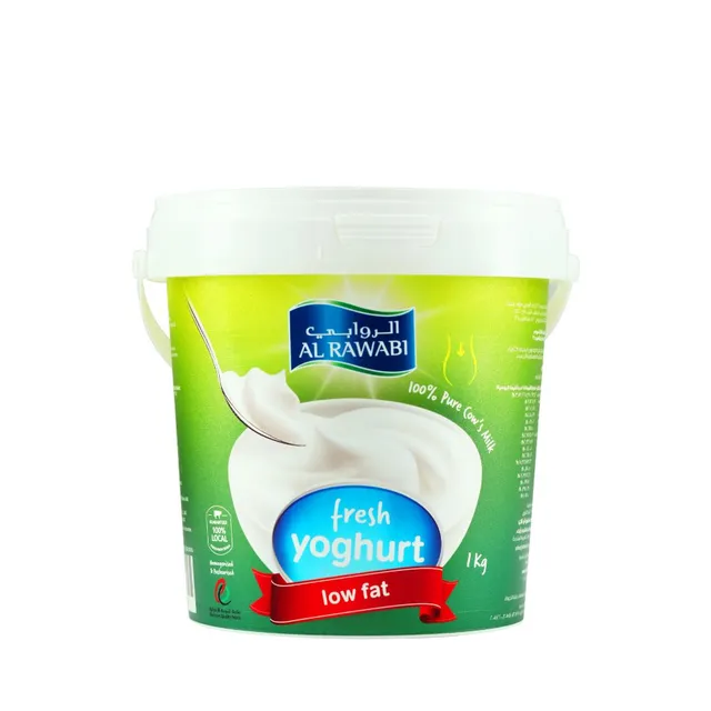 الروابي زبادي طازج قليل الدسم، 1kg