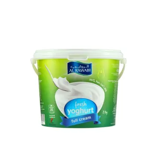 الروابي زبادي طازج كامل الدسم، 2kg