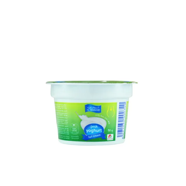 الروابي زبادي طازج كامل الدسم، 90g