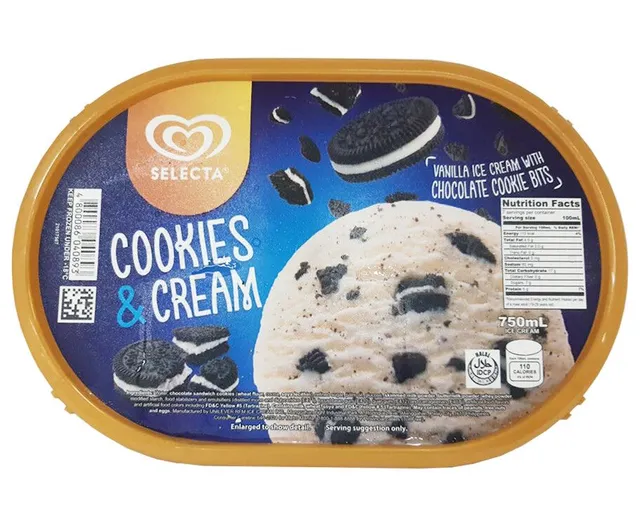 Selecta Cookies & Cream Ice Cream 750 ml