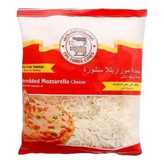 The Three Cows Mazarela Shredded Pizza Cheese, 500g