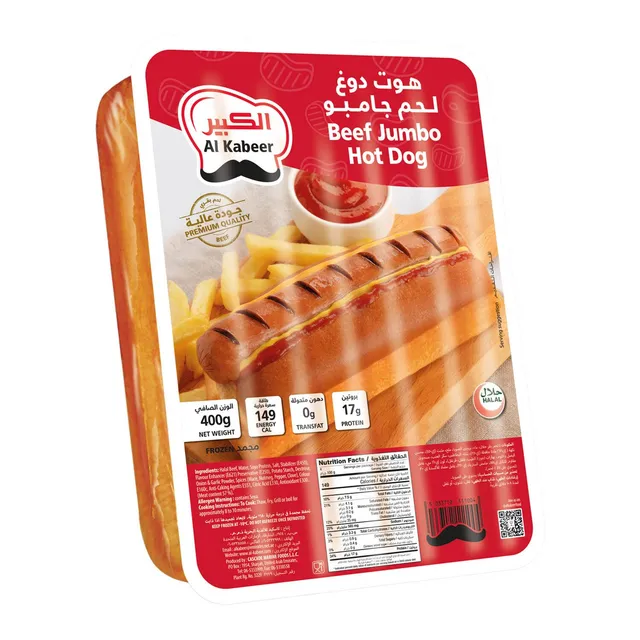 الكبير هوت دوج جامبو لحم بقري, 400g