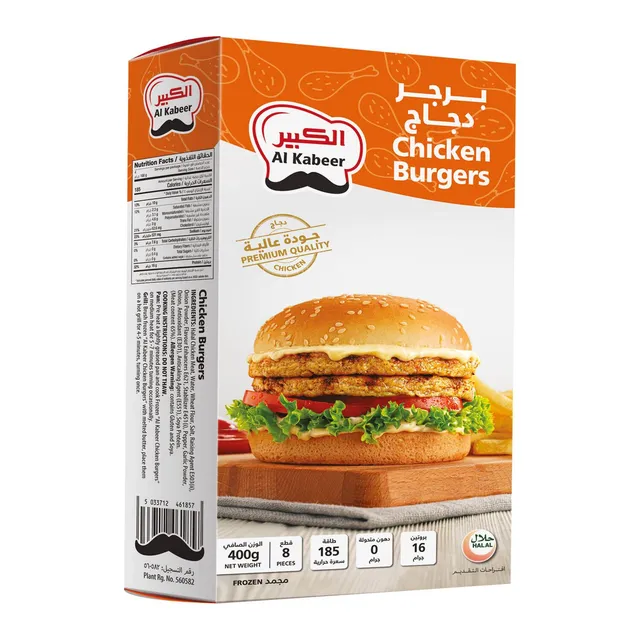 الكبير برجر دجاج، 8 قطع، 400جم