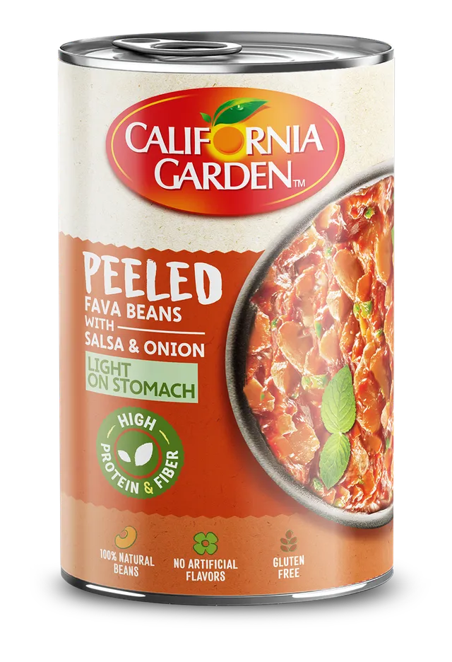 California Garden Peeled With Salsa Fava Beans 450 g