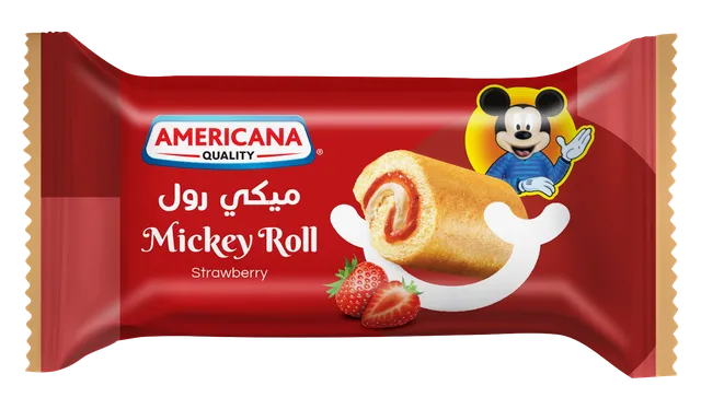 أمريكانا رول كيك ميكي فراولة، 25جم