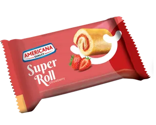 Americana Strawberry Cake Super Roll