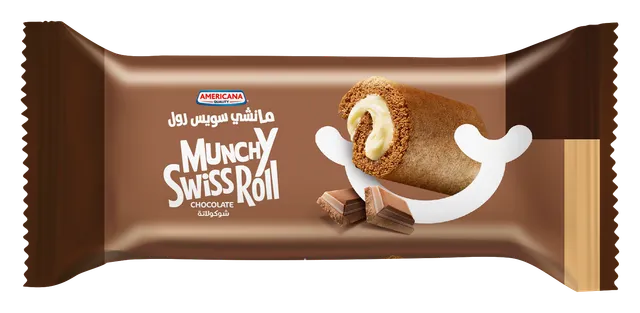 أمريكانا سويسر رول شوكولاتة محشوة بكريمة الفانيليا, 20g