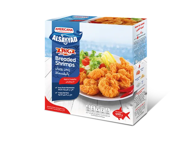Americana Al Sayyad Zings Breaded Shrimps, 400g