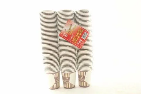 Celebration Paper Hot Cup with Handle 7oz