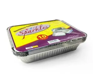Sparkles Aluminium Container, 10 Pieces 73365