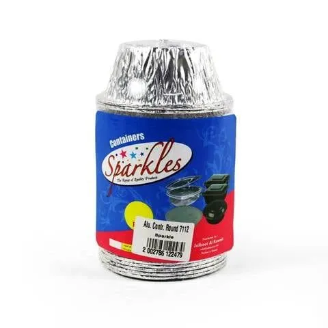 Sparkles Aluminium Container, 50 Pieces 7112