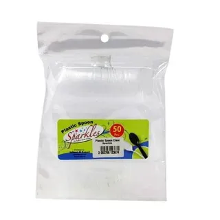 Sparkles Plastic Spoon - Clear