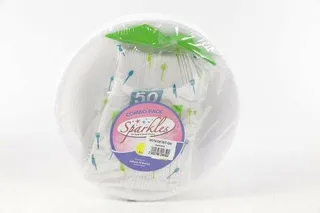 Sparkles Foam Plate Spoon, 70 Pieces