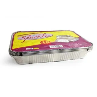 Sparkles Aluminium Container, 83190, 10 Pieces