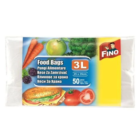 Fino Microtene Snack Bags, 25x35cm, 50 Pieces