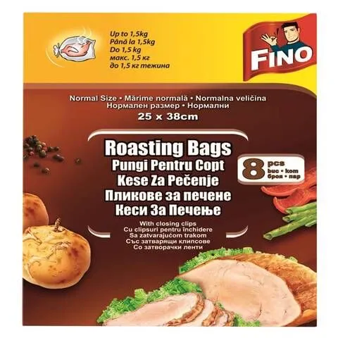 Fino Roasting Bags, Up to 2kg, 8 Pieces