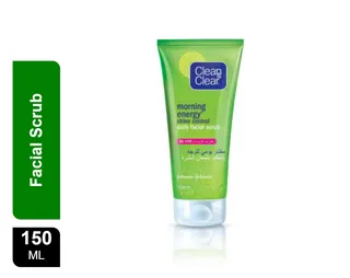 Clean & Clear Morning Energy Shine Control Daily Facial Scrub, 150ml