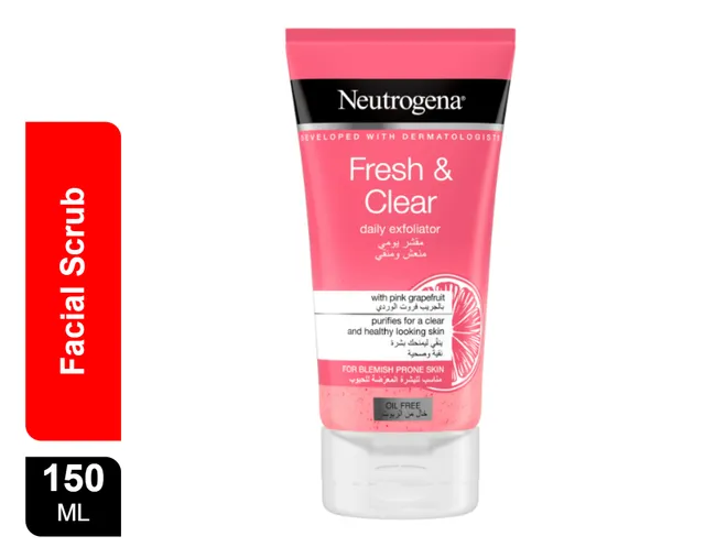 Neutrogena Visibly Clear Daily Facial Scrub with Pink Grapefruit, 150ml