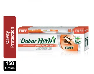 Dabur Herbl Toothpaste Clove 150 g + Tb Free