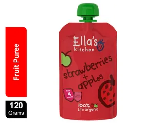 Ella's Kitchen Strawberries & Apples Puree, 120g