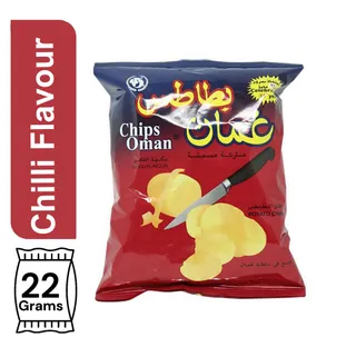 عمان شيبس رقائق بطاطس بنكهة الشطة، 22g
