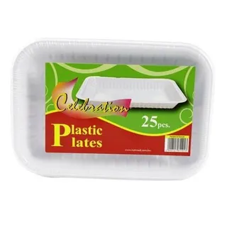 Celebration Plastic Rectangular Plate A