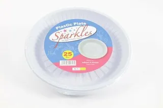 Sparkles Plastic Round Plate No.9, 1 Piece