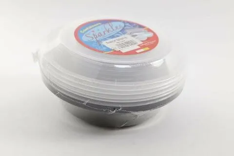 Sparkles Microwave Container, Black Round JMW801