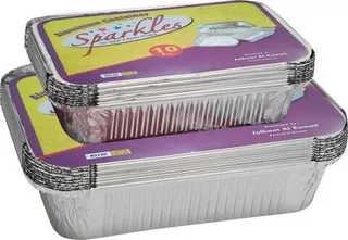 Sparkles Aluminum Container, 10 Pieces